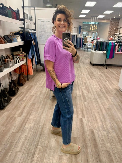 The Cozy Classic Top in Spring Violet