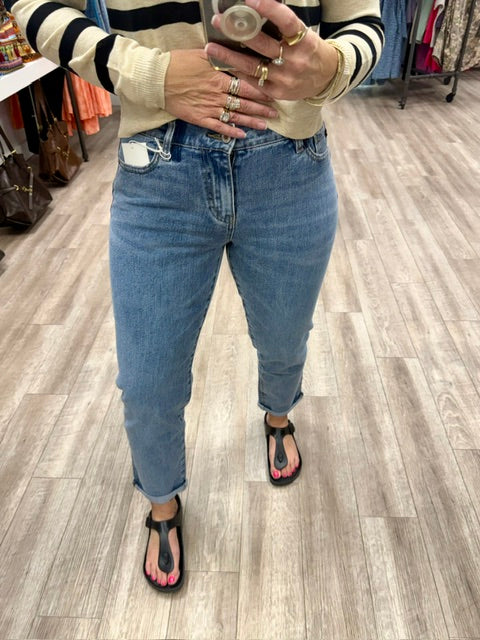 Kancan Hayden Mid Rise Slim Boyfriend Jeans