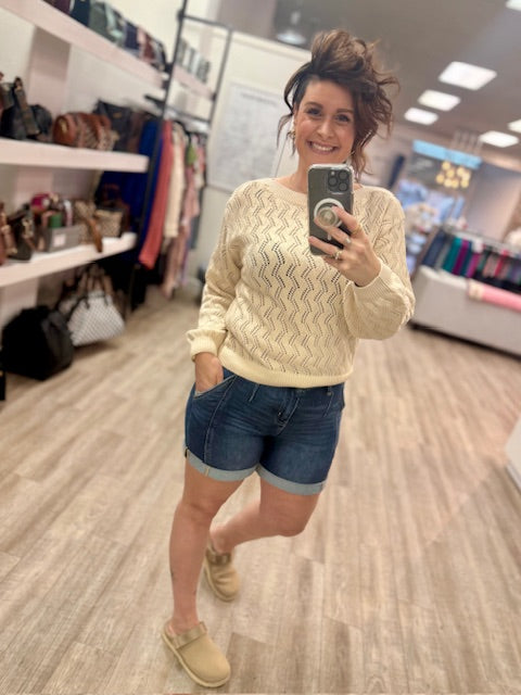 Poppy Pullover in Whitecap