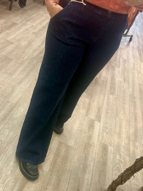 Kayla High Rise Trouser Wide Leg Jeans