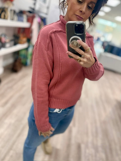 The Inside Out Knit in Winter Rose