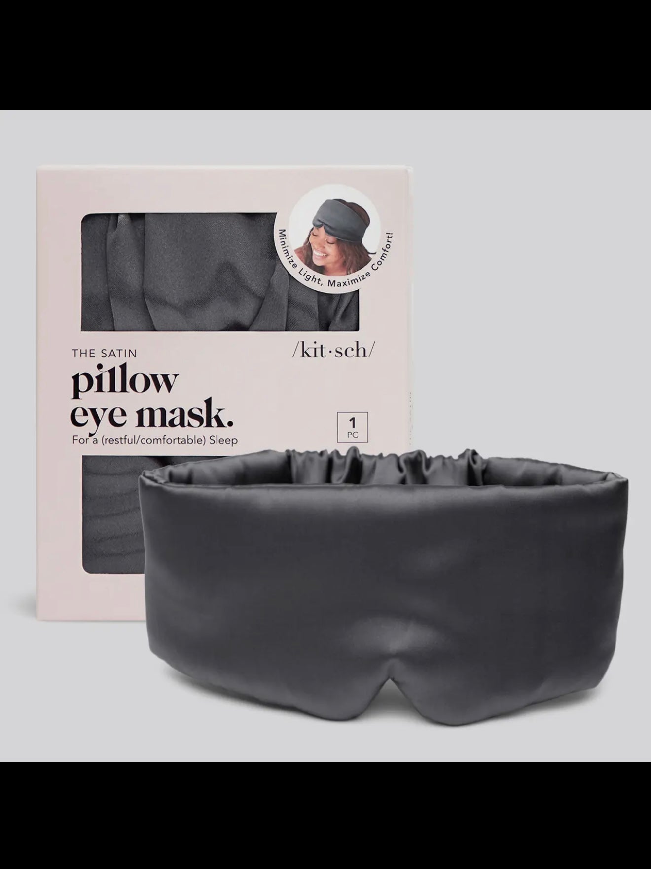 Kitsch Pillow Eye Mask in Charcoal