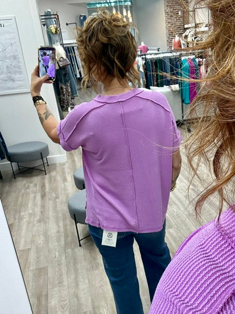 The Cozy Classic Top in Spring Violet
