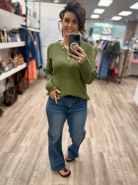 The Easygoing Henley in Light Olive