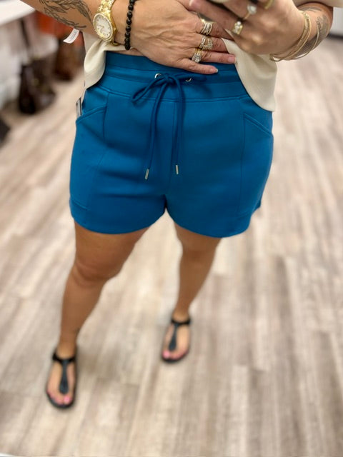 Sunny Soft Knit Shorts in Border Blue
