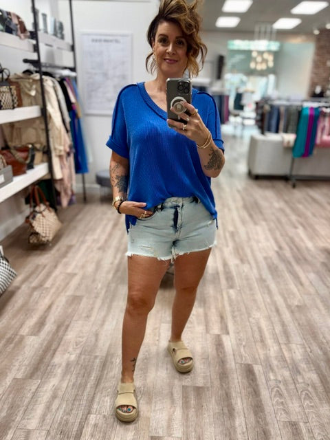 The Main Street Tee in Deep Sky