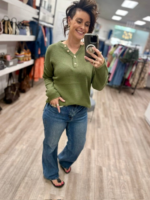 The Easygoing Henley in Light Olive