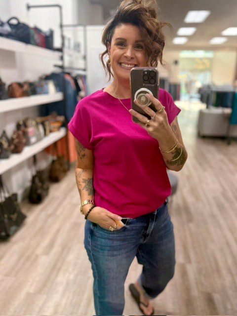 The Remi Tee in Magenta