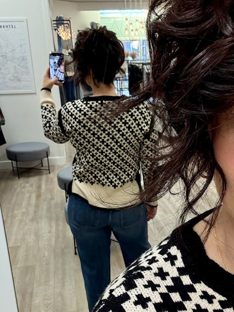 Nordic Cross Pullover in Black