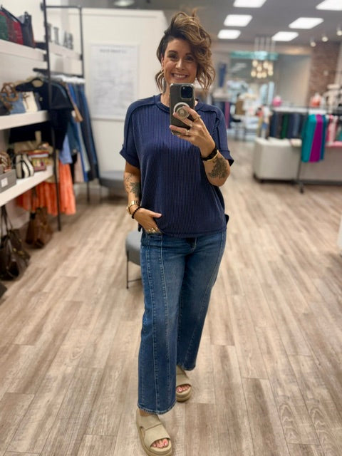 The Cozy Classic Top in Navy