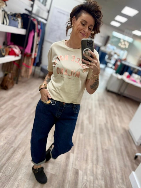 Milano Graphic Tee in Whitecap