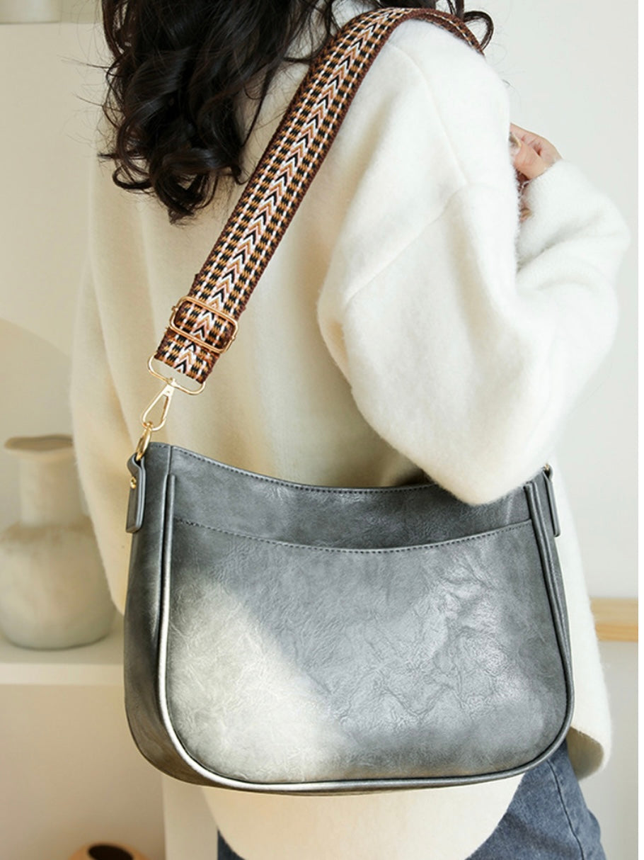 Vegan Leather Messenger Bags in Black, Grey and Camel