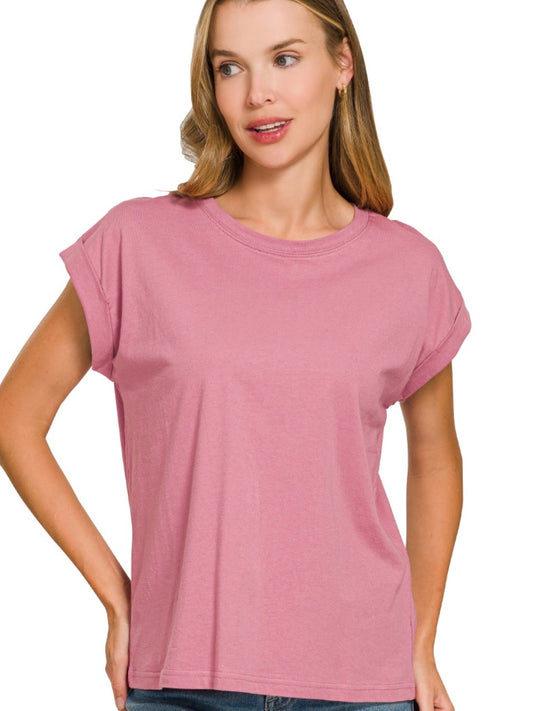 The Remi Tee in Light Rose