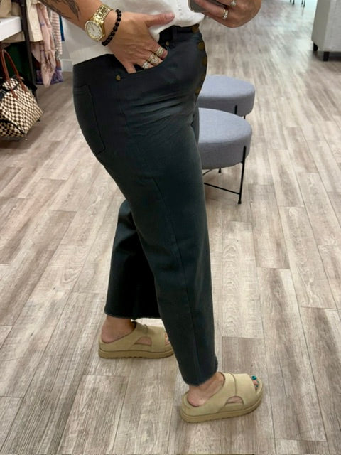 City Chic Cropped Denim in Smoke