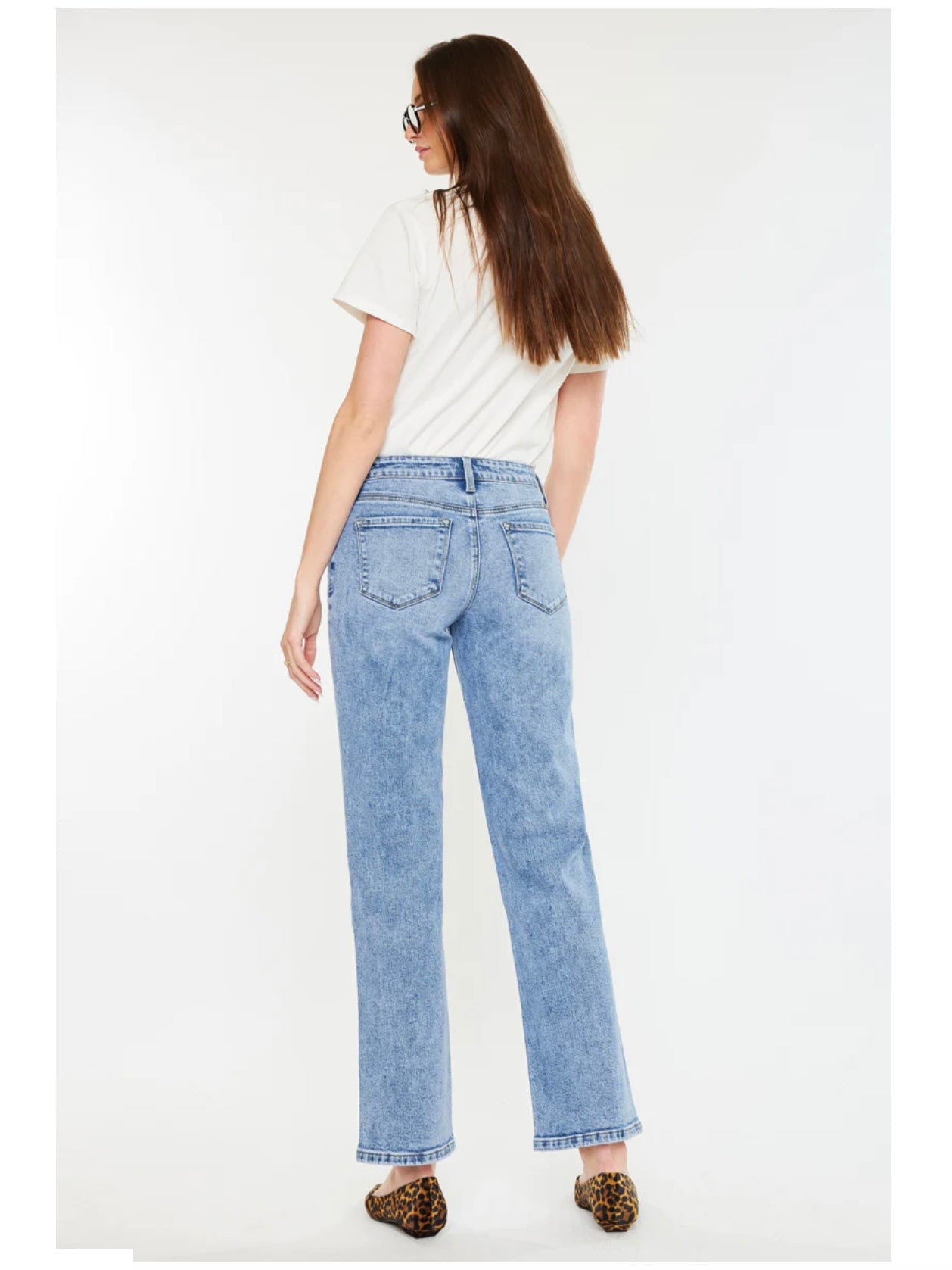 Tamia Mid Rise Cropped Straight Jeans