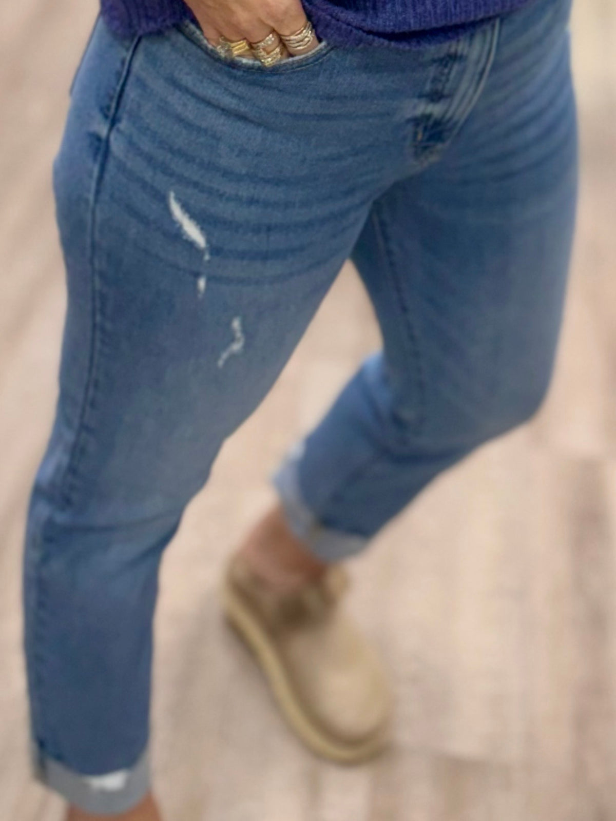 Kancan Ariana High Rise Straight Jeans