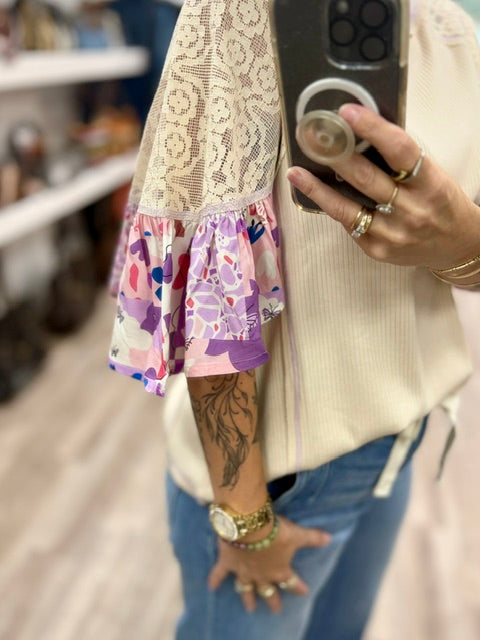 The Keepsake Lace Top In Ecru