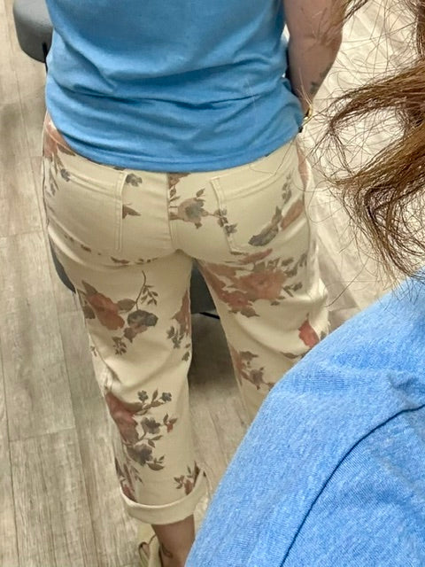 The Painted Petal Jeans in Light Khaki