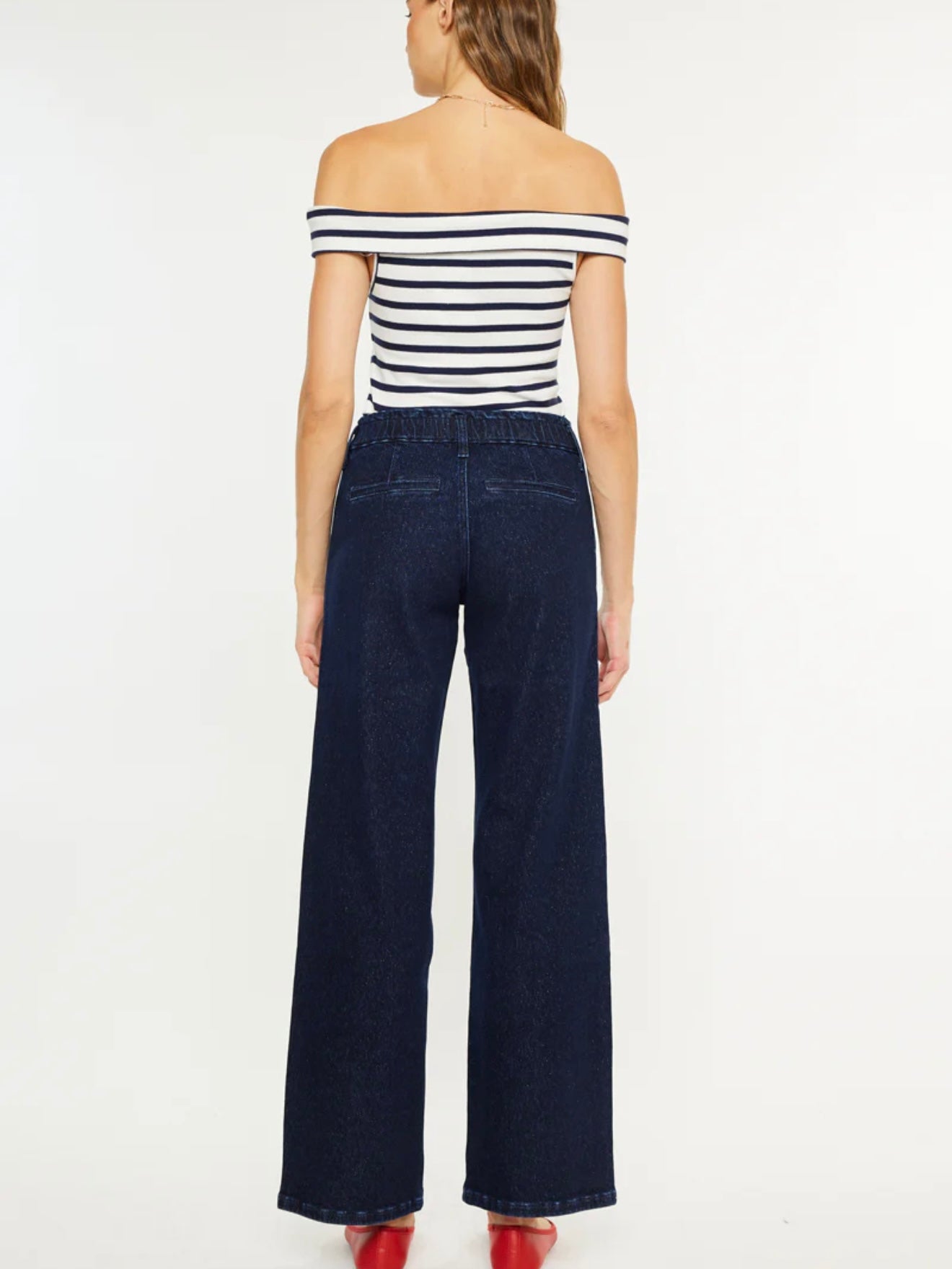 Kayla High Rise Trouser Wide Leg Jeans