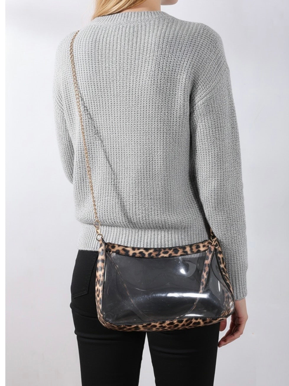 Backstage Pass Bag in Black and Leopard