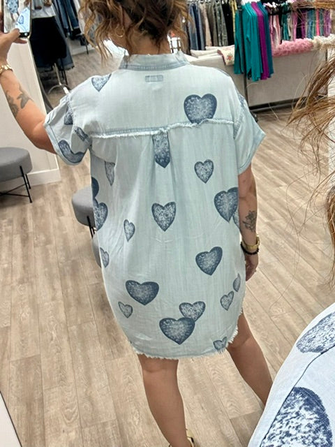Sweet on You Dress in Light Denim