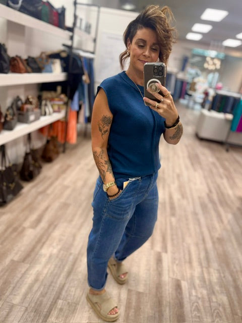 The Everyday Knit Vest in Teal