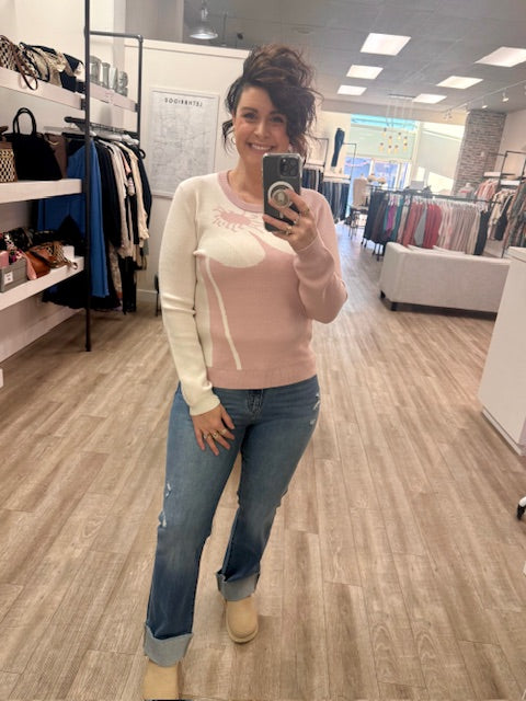 Floral Mauve Sweater