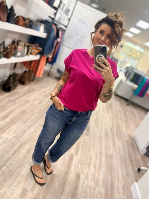 The Remi Tee in Magenta