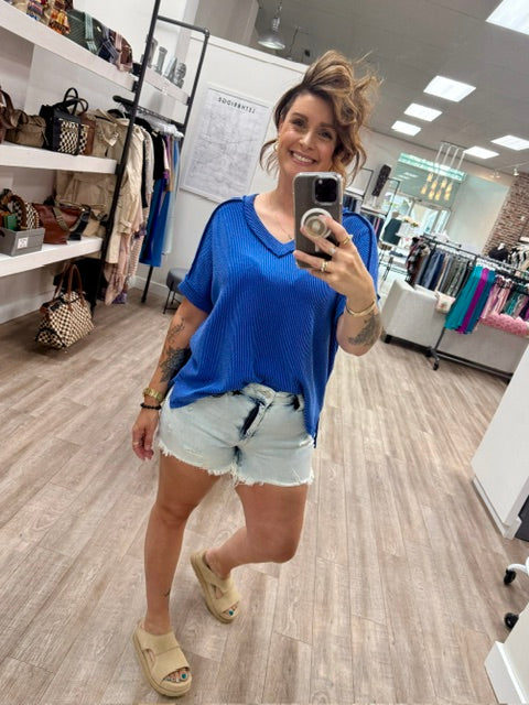 The Main Street Tee in Deep Sky