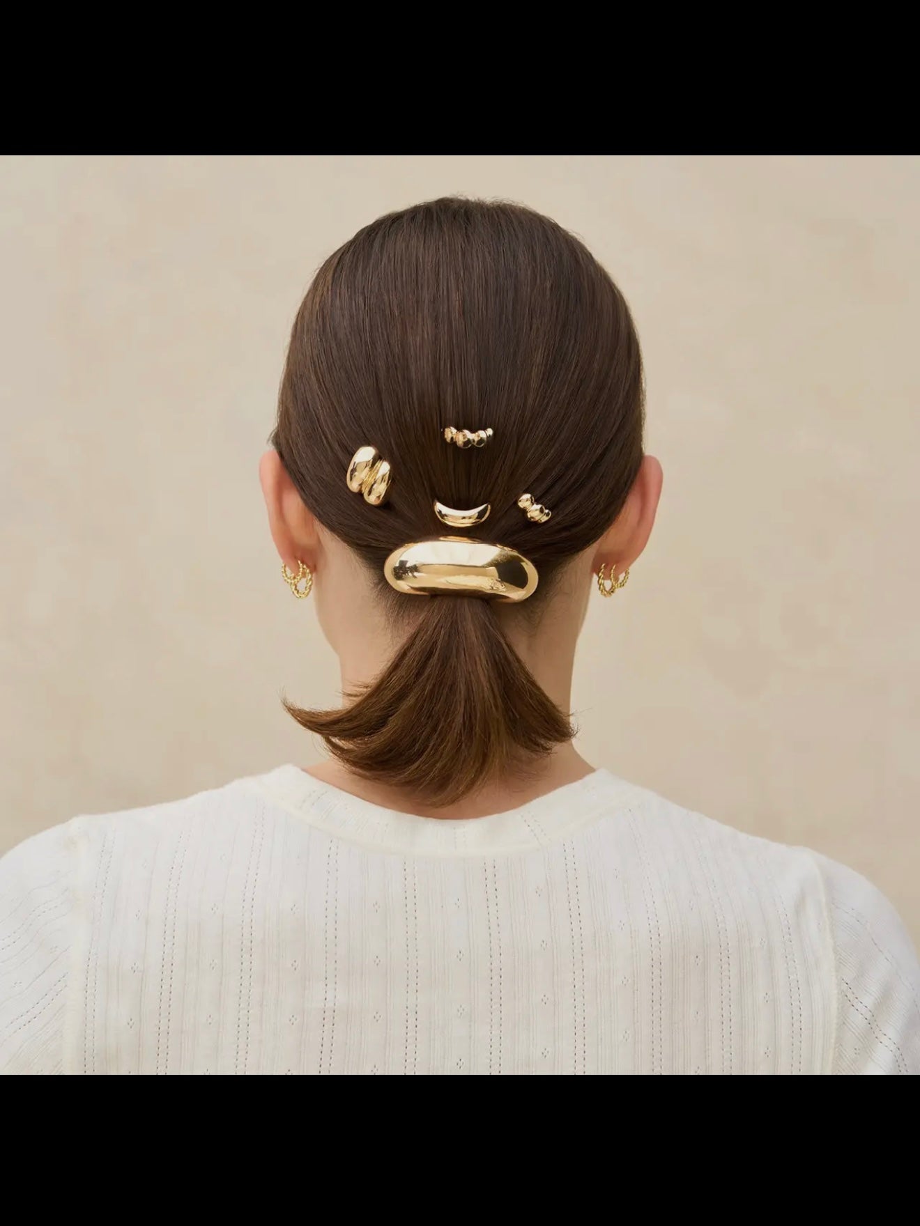 Kitsch Gold Metal Pony Pins 3 Pc Set