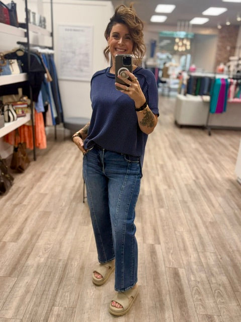 The Cozy Classic Top in Navy