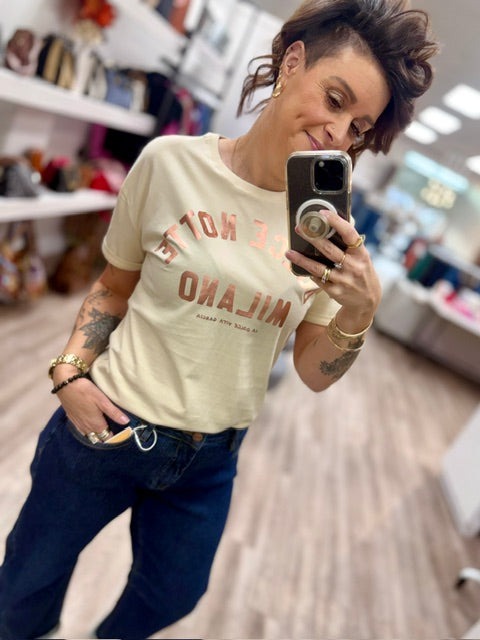 Milano Graphic Tee in Whitecap