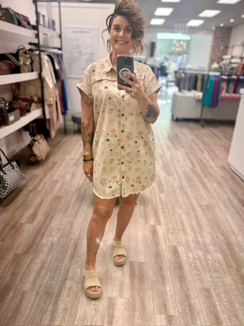 Wildflower Wishes Dress in Khaki