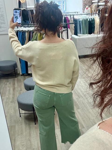 Ladies Sweater in Whitecap