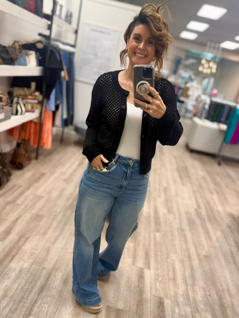 The Sunday Social Cardigan in Black