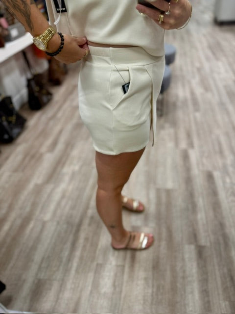 Sunny Soft Knit Skort in Stone