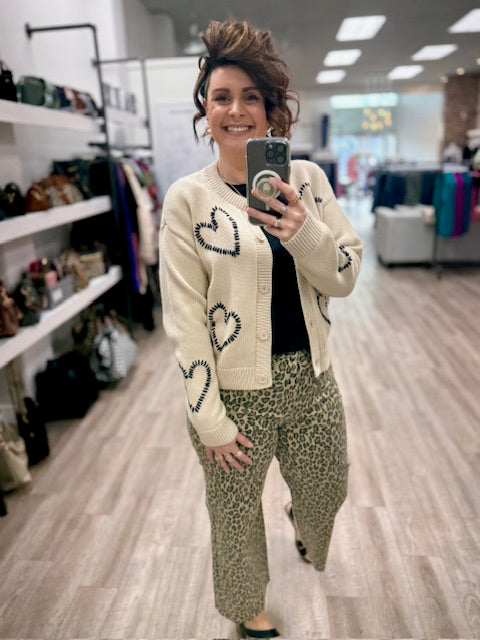 Stitched With Love Cardi in Oatmeal