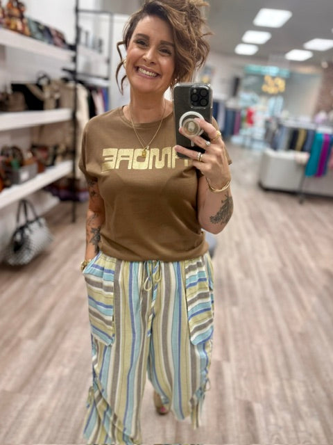 Amore Tee in Soft Taupe