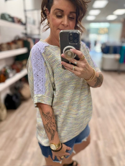 Lavender Haze Top in Purple Green