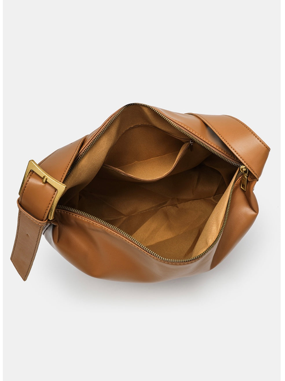 Boston Shoulder Tote in Black and Camel