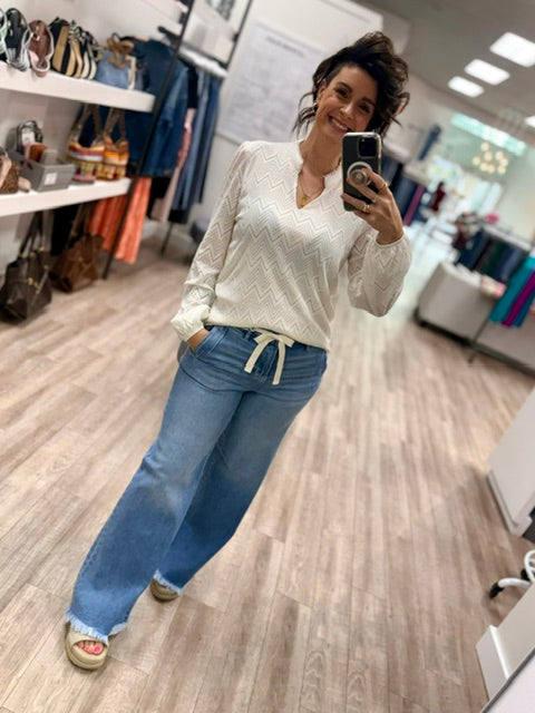 The Softly Spoken Blouse in Ecru