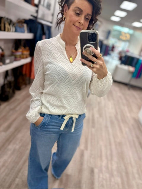 The Softly Spoken Blouse in Ecru