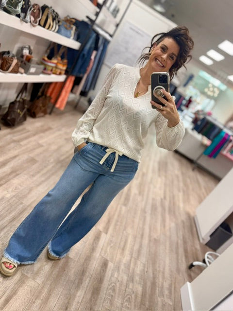 The Softly Spoken Blouse in Ecru