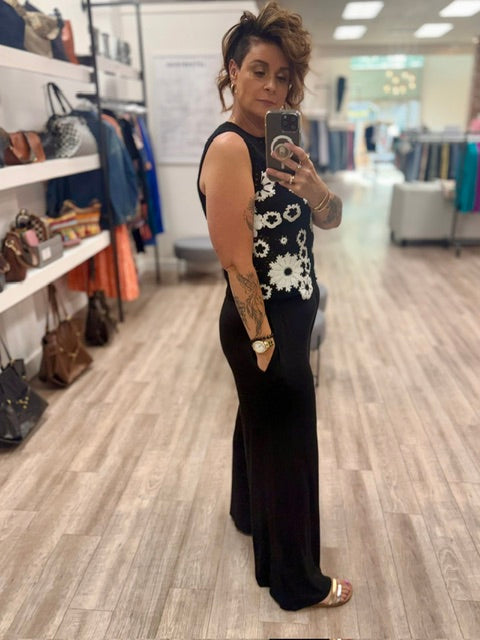 The Black Garden Top in Black