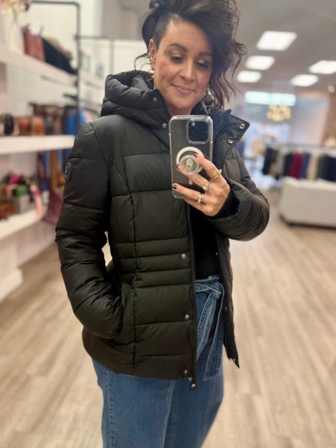 Point Zero Winter Puffer Jacket in Black