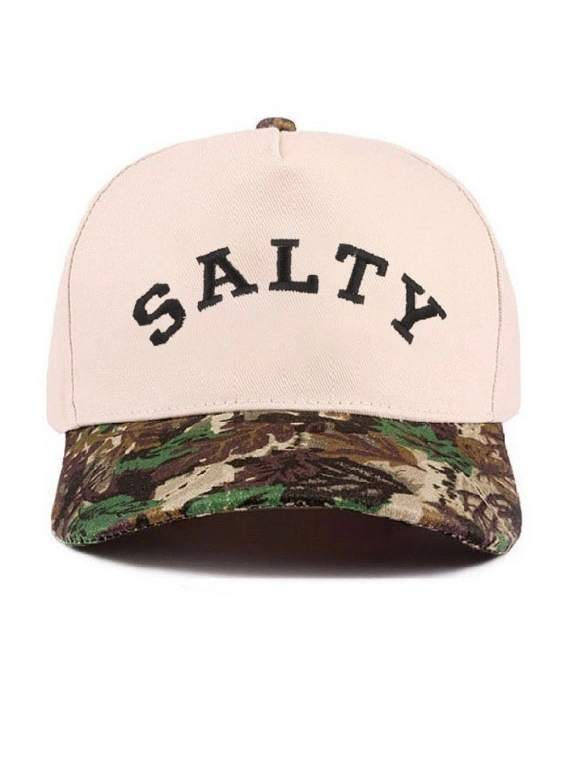 Salty Two-Tone Canvas Cotton Caps in Black, Leopard, Pink and Fuchsia