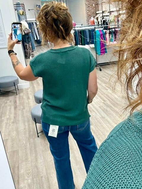 The Camden Sweater Vest in Ash Jade