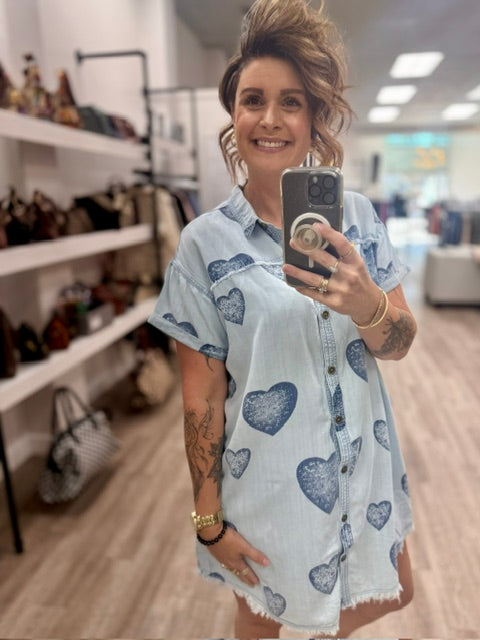 Sweet on You Dress in Light Denim