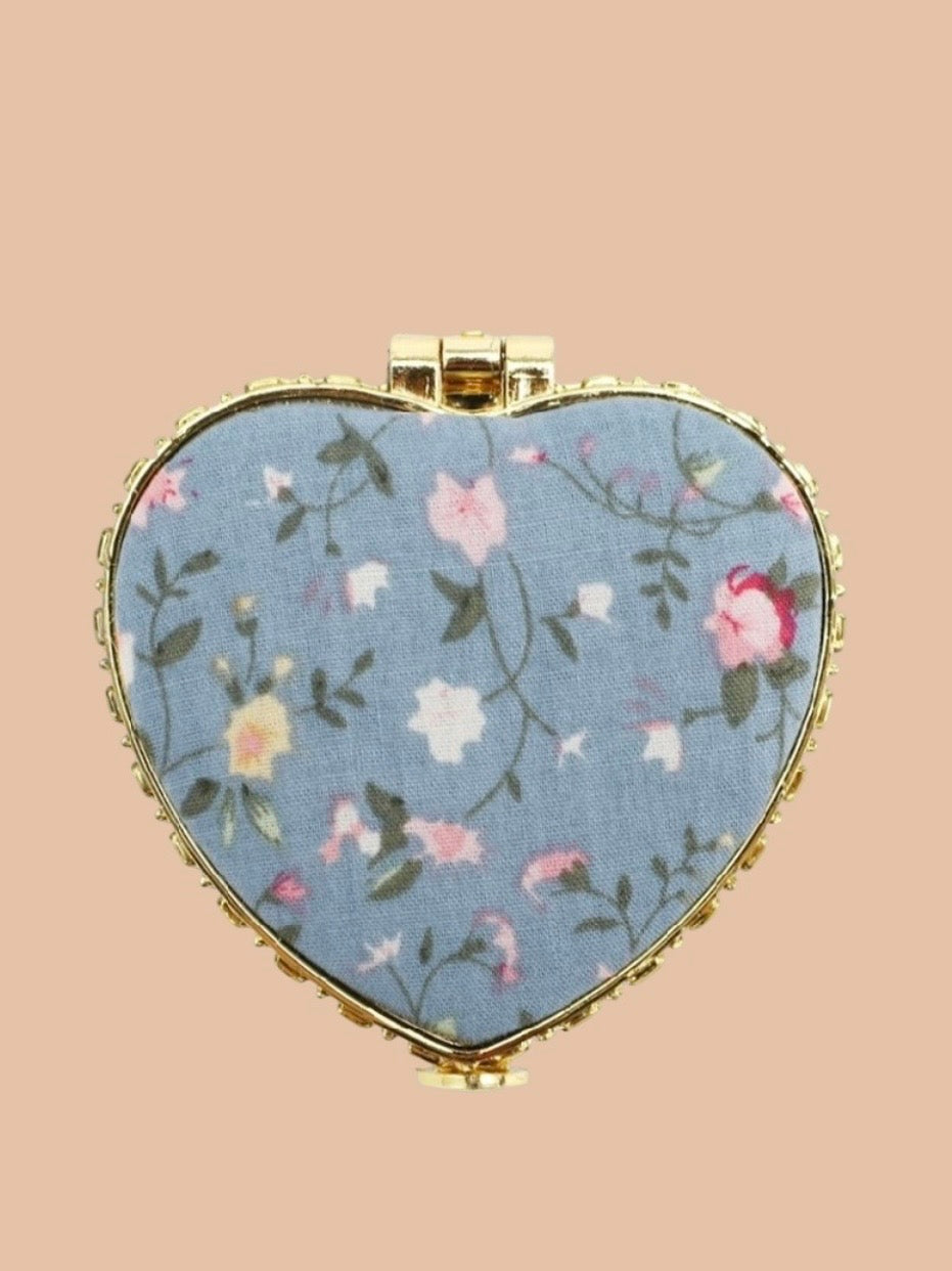Heart Makeup Mirrors in Light Rose, Ivory, Black and Blue