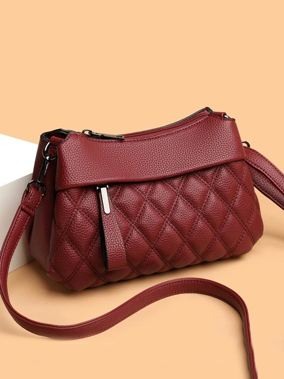 Diamond Quilted Crossbody Shoulder Bag
